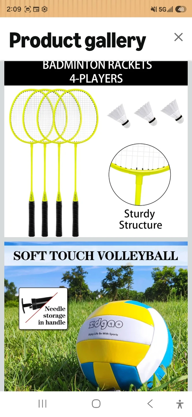 Volleyball, Badminton Combo Set - photo 5