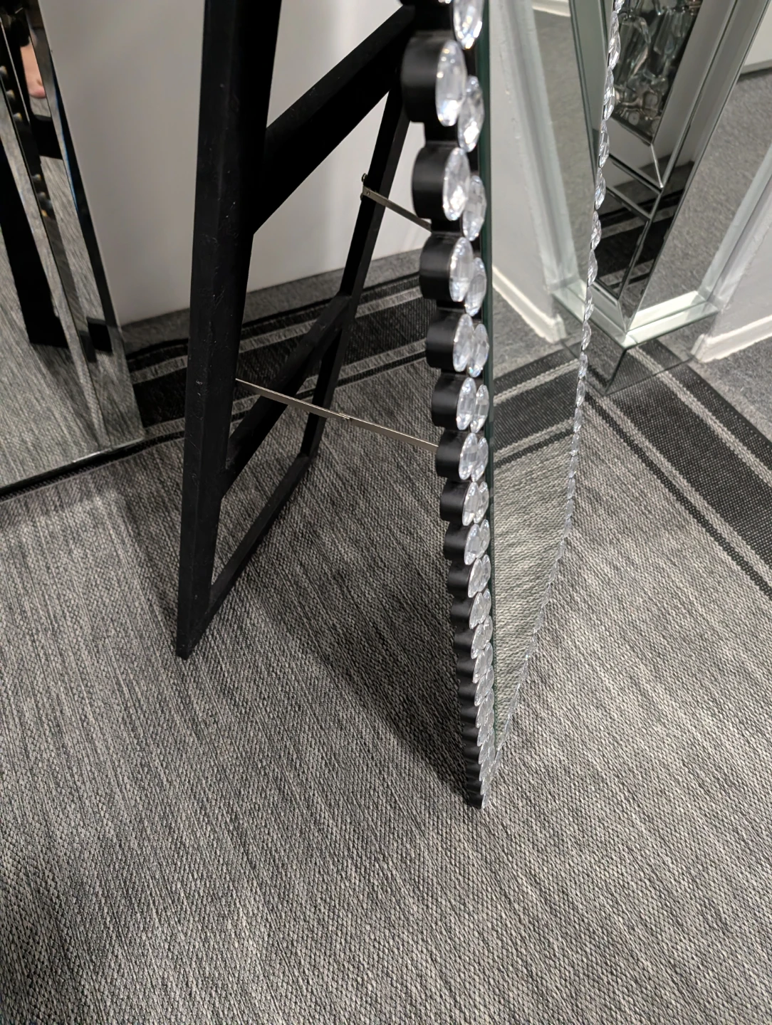 Full Length Standing Mirror with Crystal Embellishments - photo 2