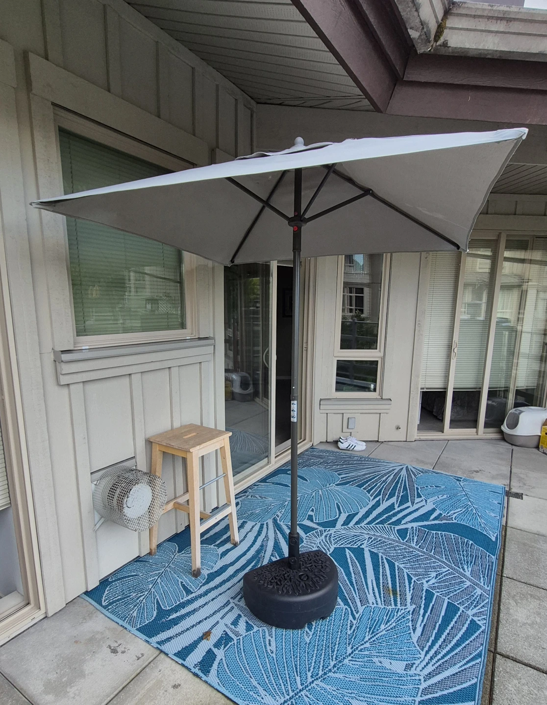 Half Patio Umbrella with Weighted Base