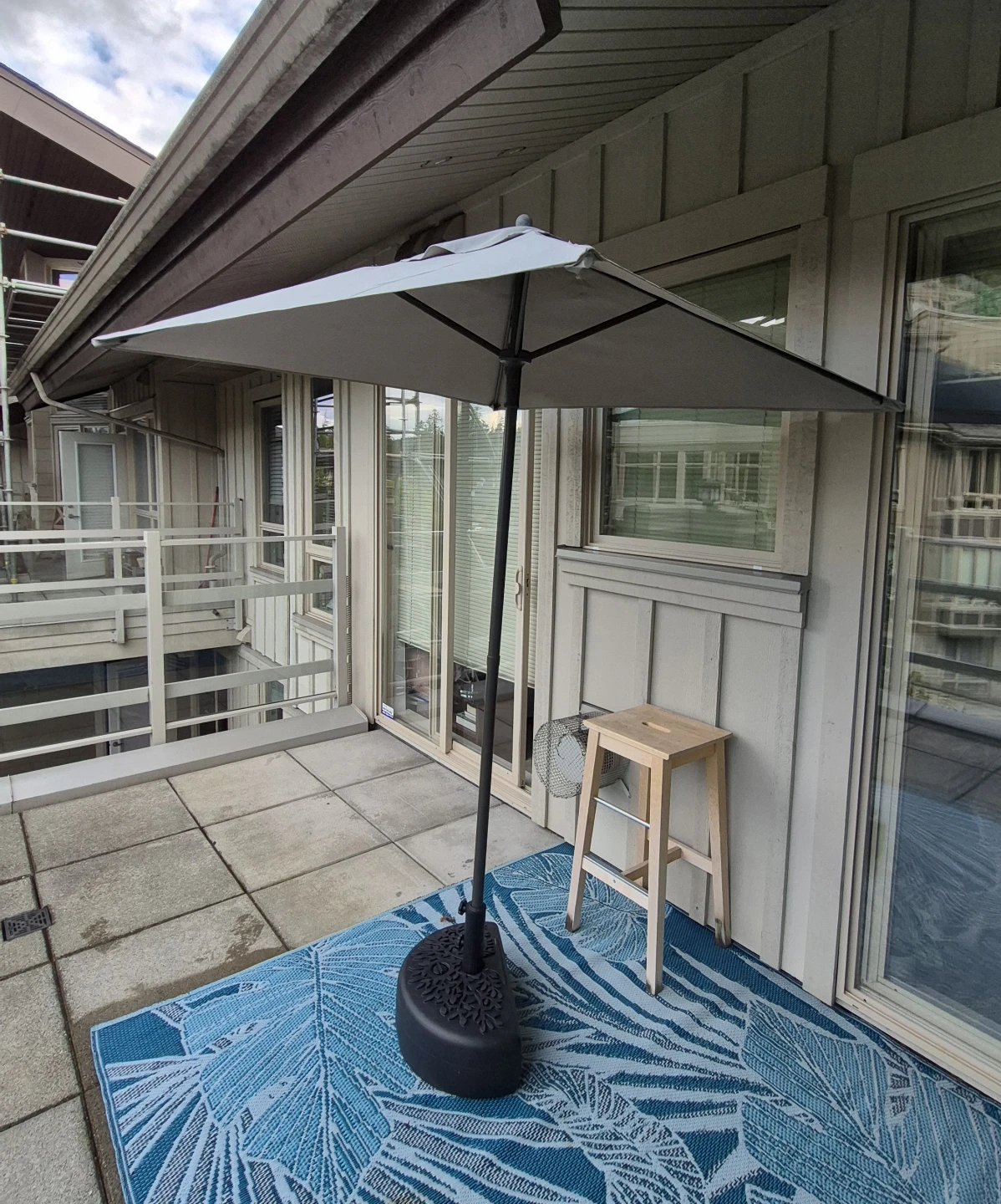 Half Patio Umbrella with Weighted Base - photo 2