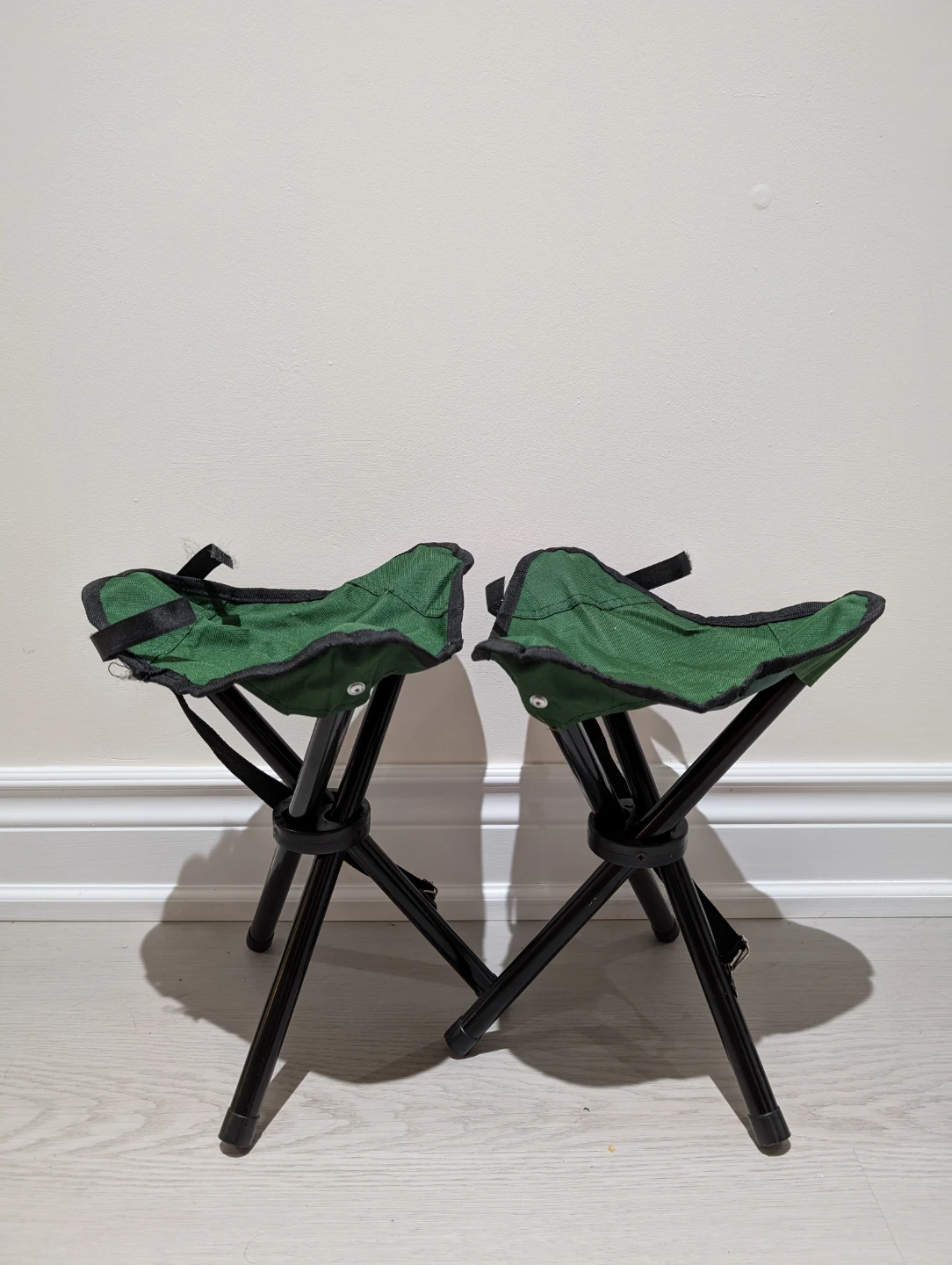 Pair of Green Camping Stools - photo 2
