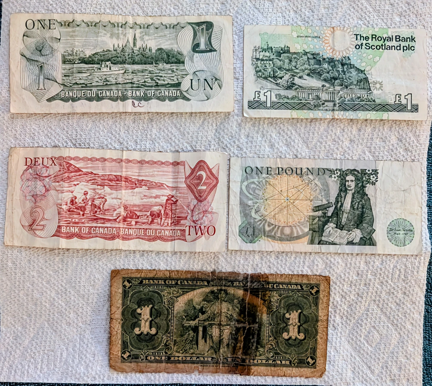 Collection of Canadian and British Banknotes - photo 2