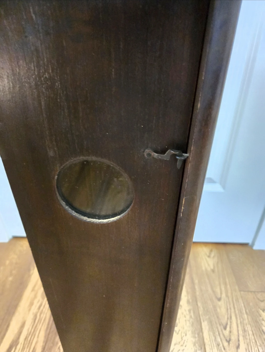 Antique Wood Wall Clock with Pendulum - photo 4