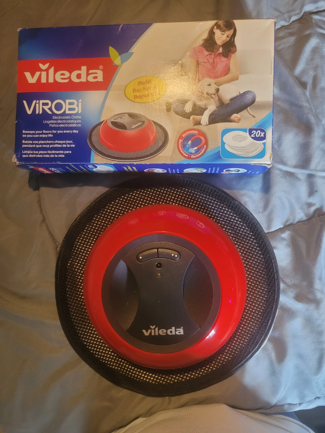 Vileda ViROBi Robotic Cleaner with 20 Refill Pads - photo 2