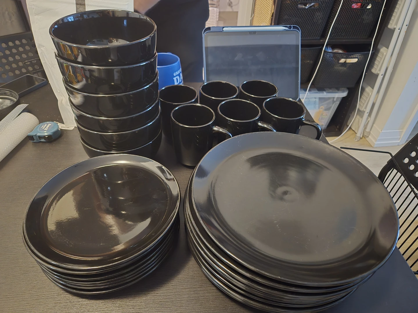 Fox Home Porcelain Black Dinnerware Set - photo 3