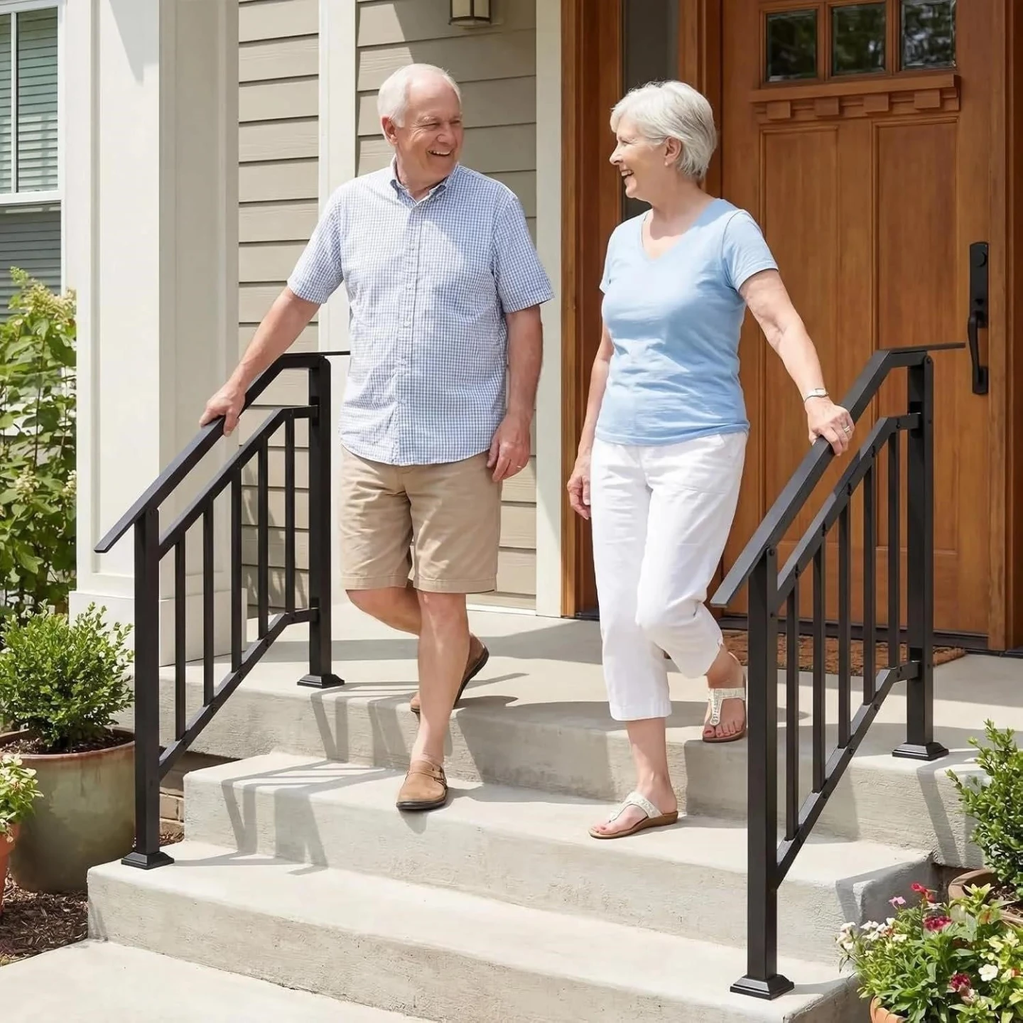 Black Stair Handrail 40cm Height