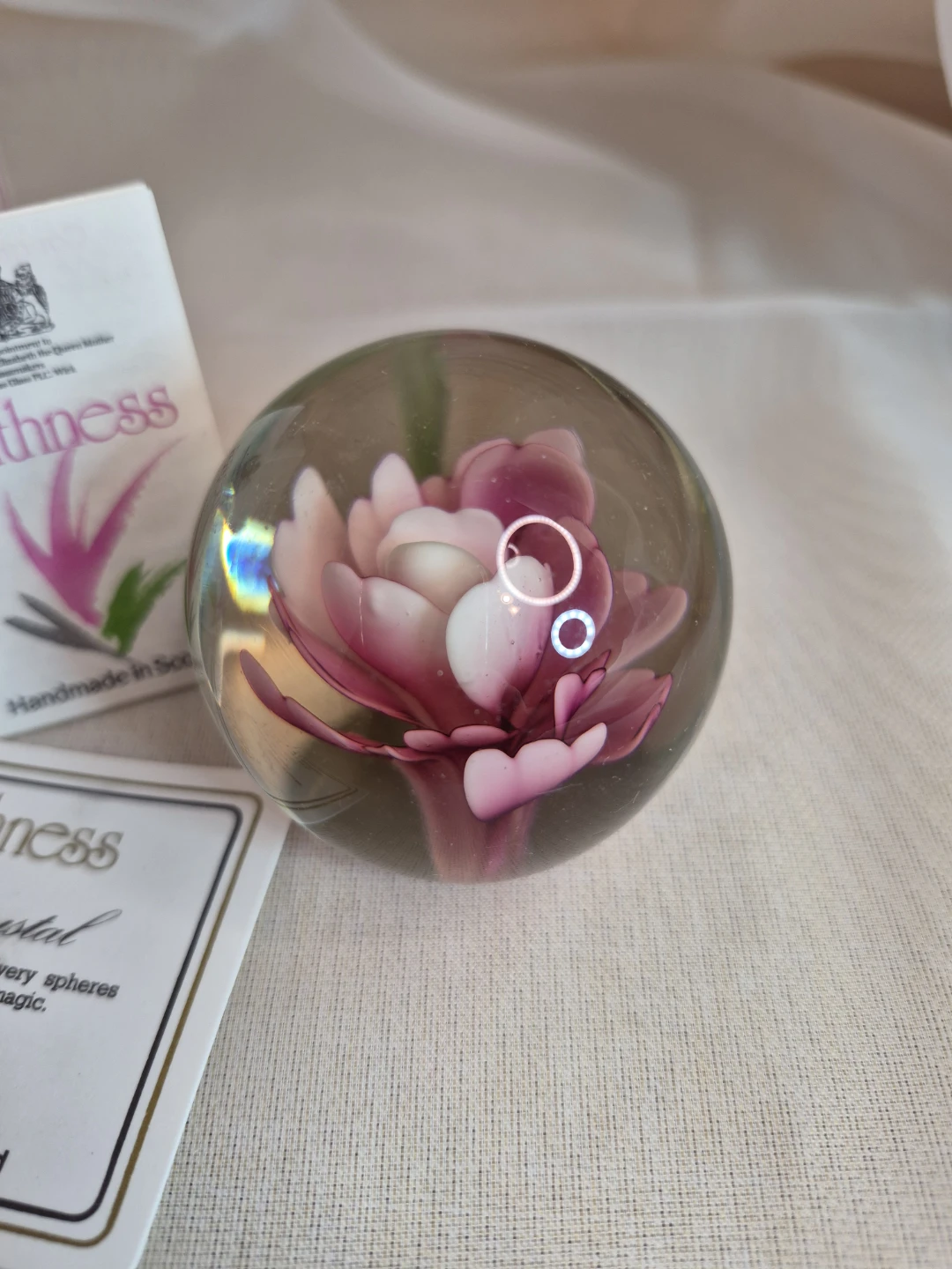 CAITHNESS Glass Paperweight Mooncrystal