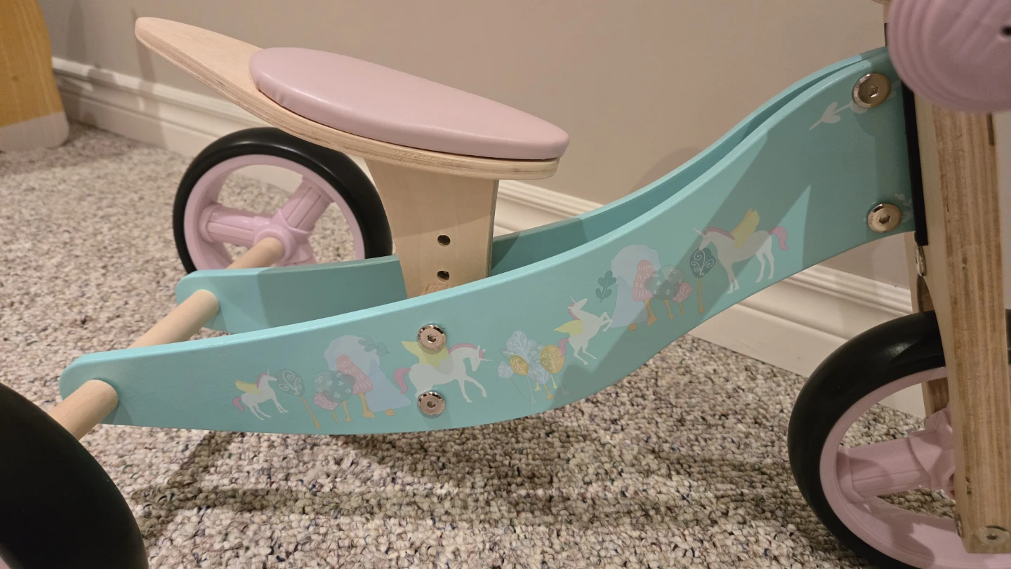 Coco Village Wooden Balance Bike with Unicorns - photo 2
