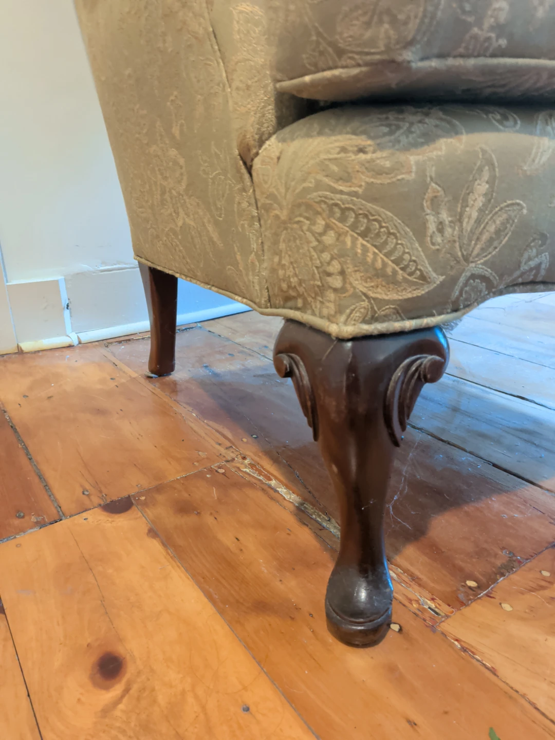 Wingback Chair and Ottoman Set - photo 4