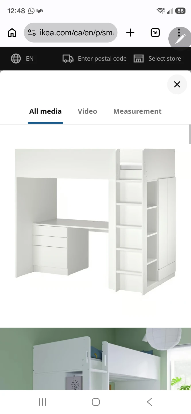 White Loft Bed with Integrated Desk and Storage