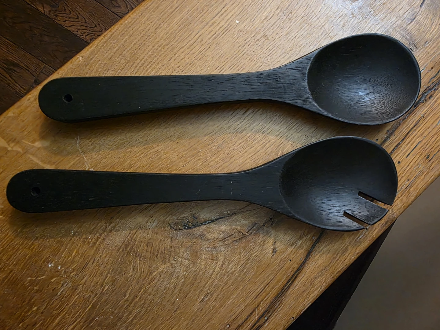 Crate & Barrel Wooden Salad Seving Spoons - photo 2