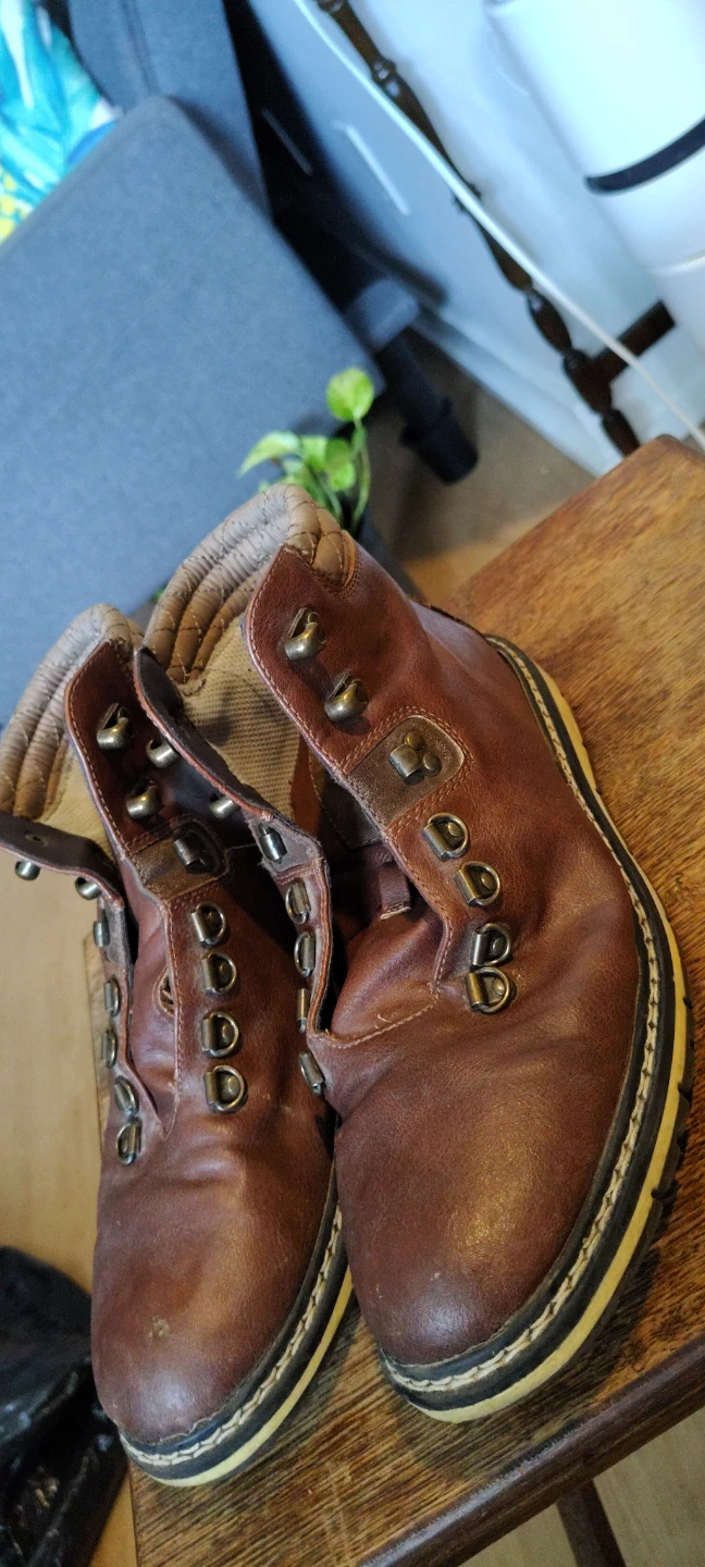 Brown Leather Hiking Boots