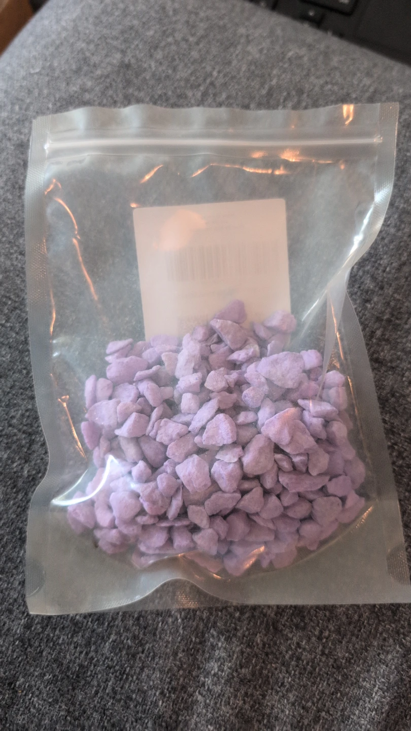 Purple decorative stones