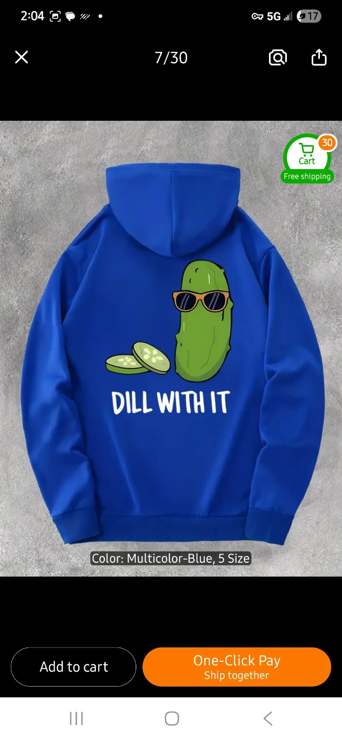 NEW "Dill With It" Pickle Hoodie 💚 - photo 4