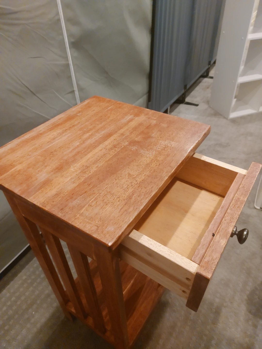 Wooden End Table with Drawer - photo 5