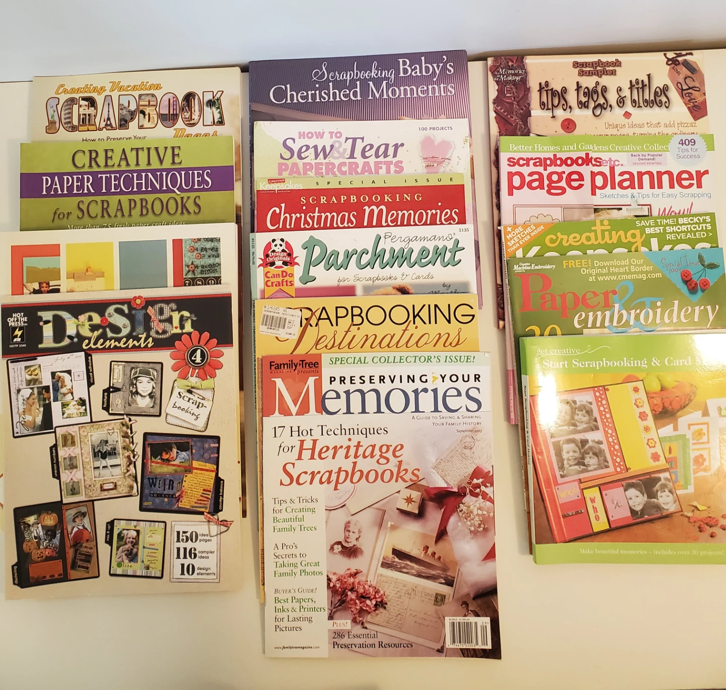 14 Scrapbooking and Papercrafting Magazine and Book Lot of