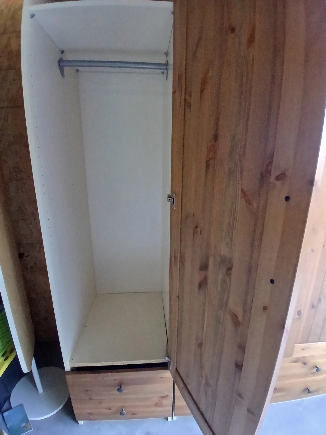 IKEA Pine Wardrobe with Drawers - photo 2