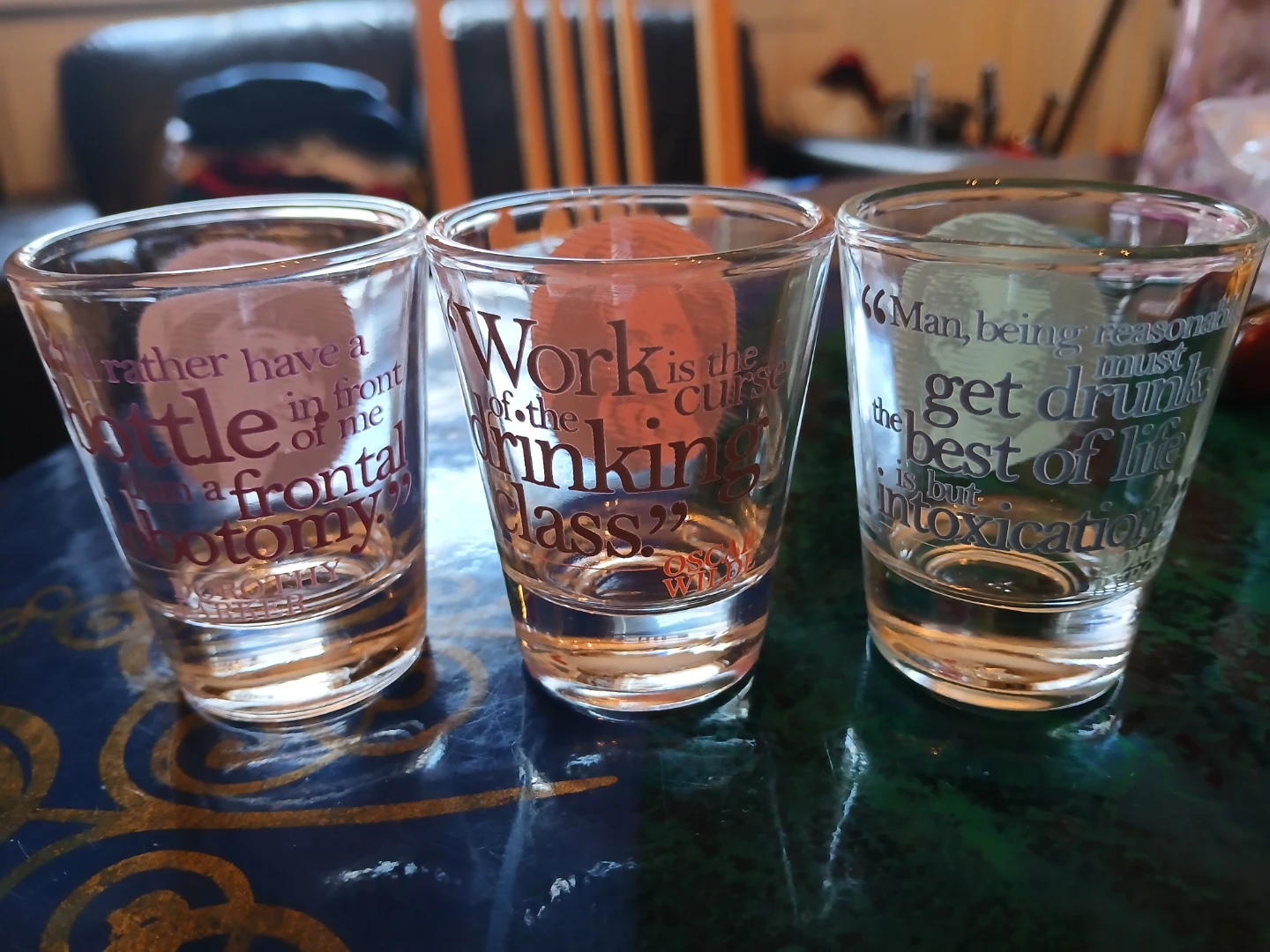 Set of 6 “Great Drinkers” shot glasses - photo 4