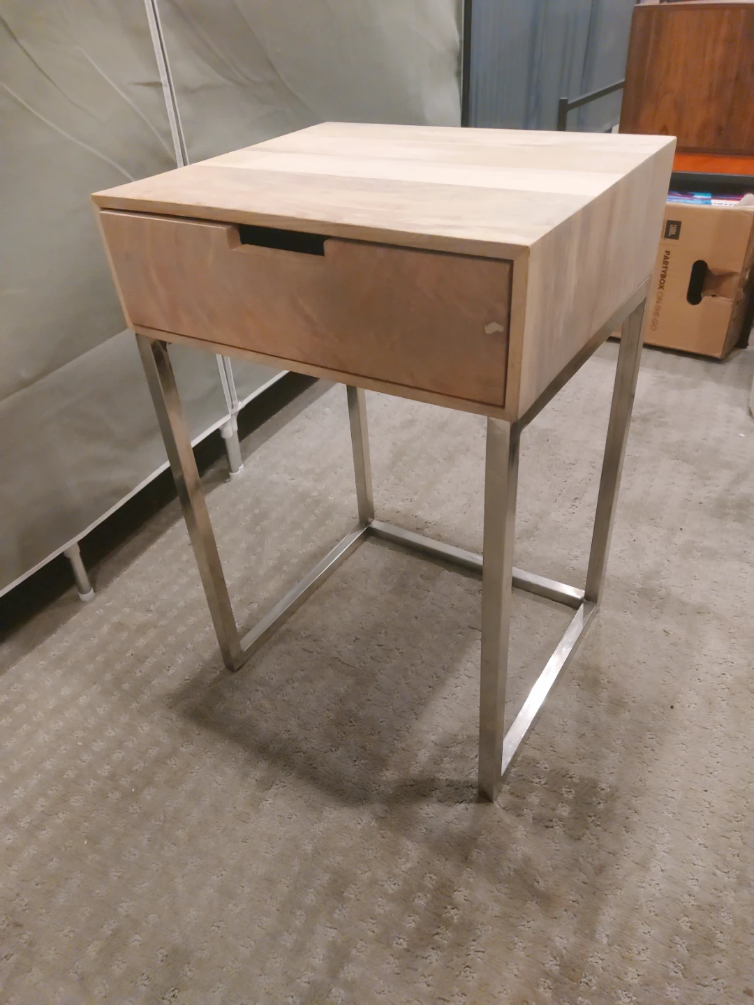 Wooden End Table with Drawer