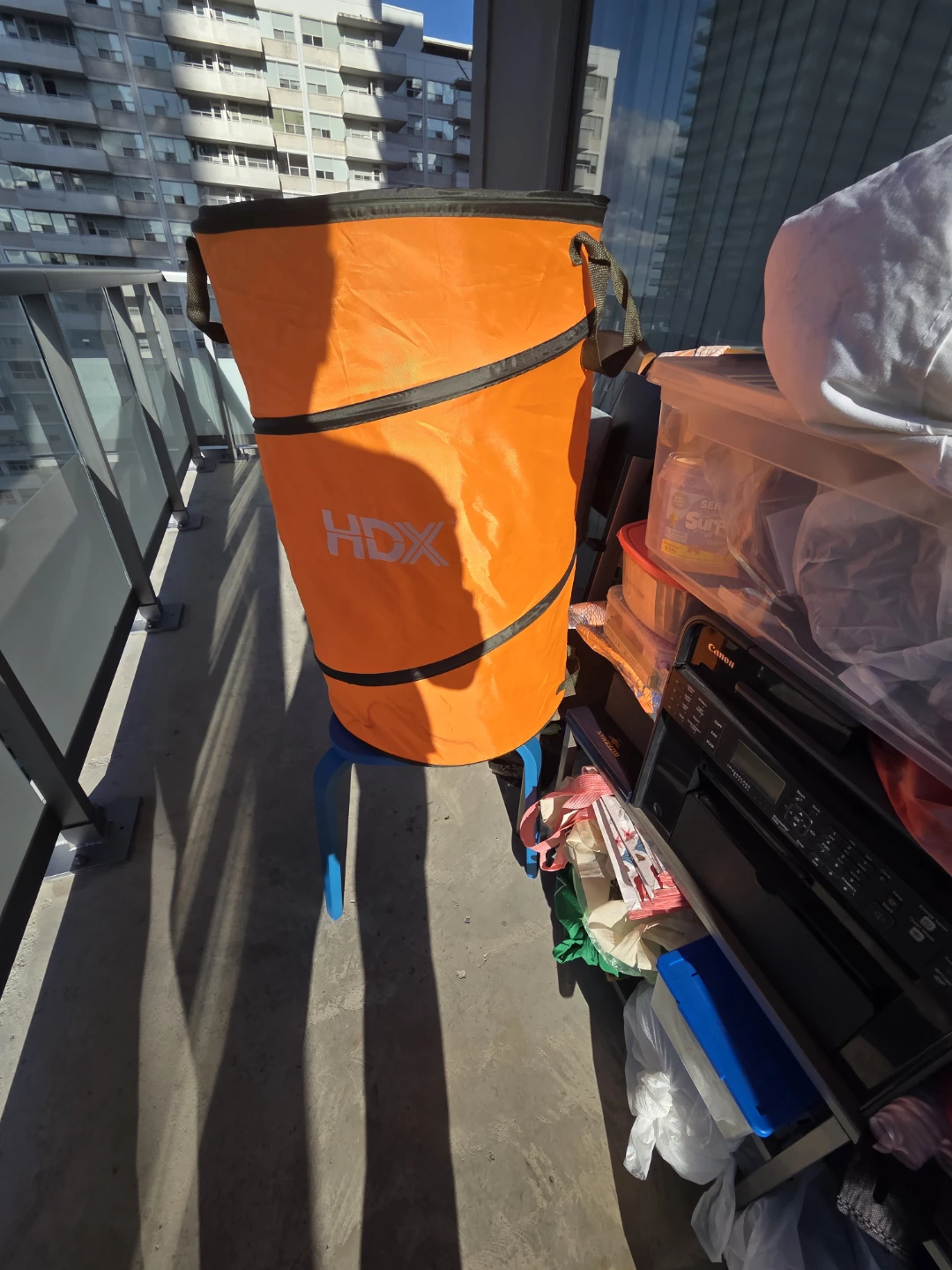 HDX Orange Pop-Up Laundry Hamper - photo 5