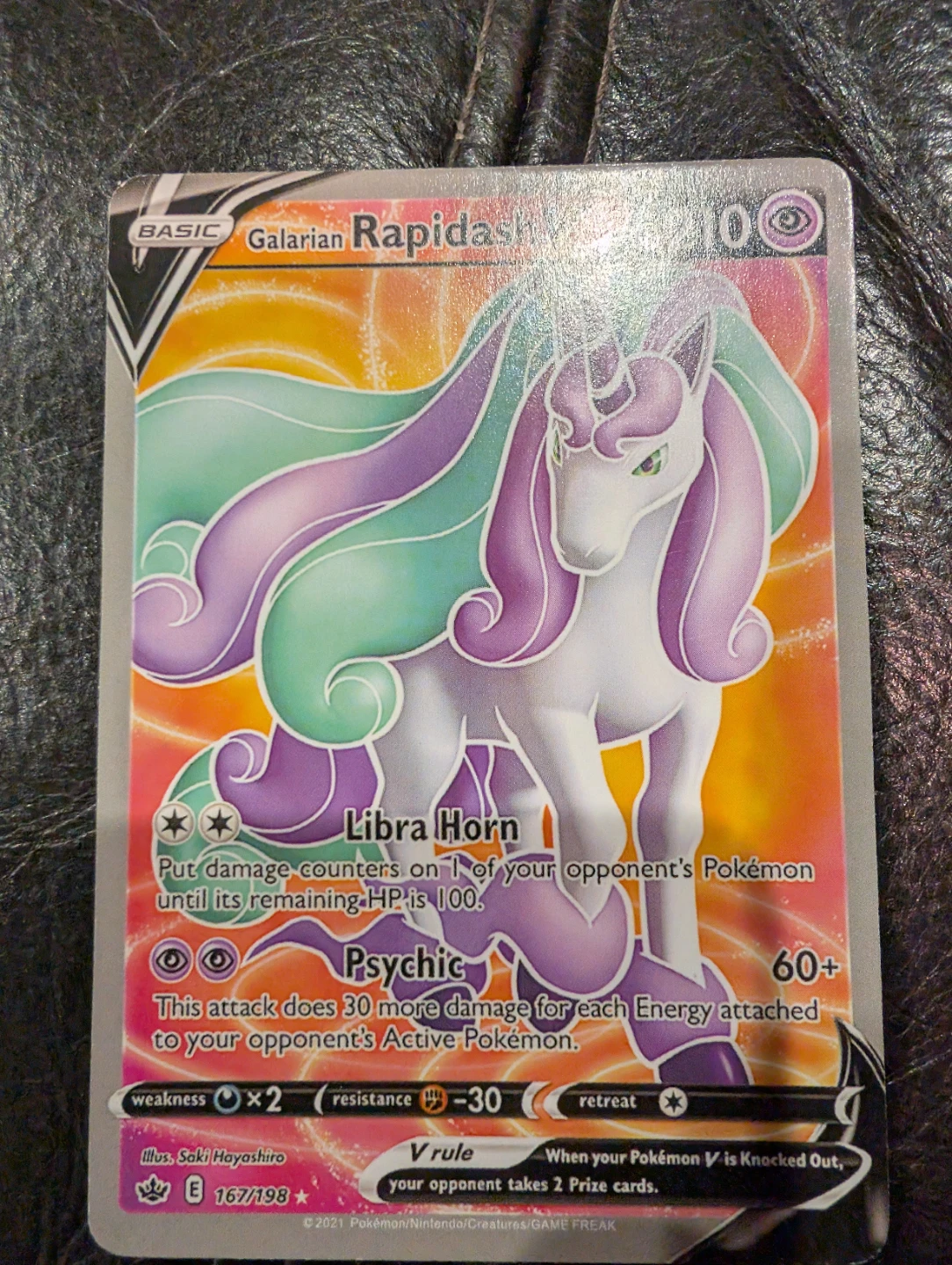 Pokemon Galarian Rapidash V TCG Card 167/198 / Ultra Rare