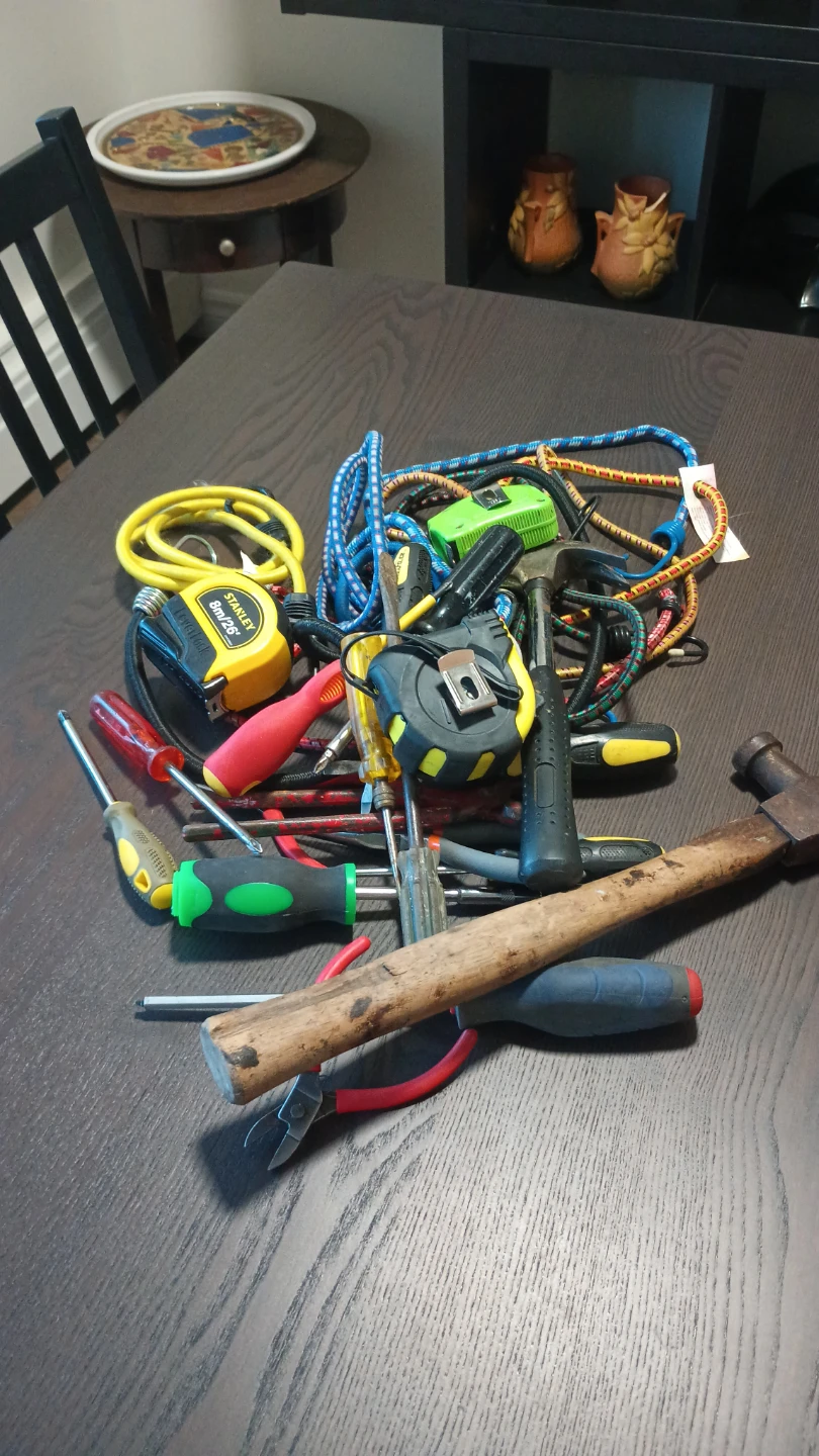 Assorted Tools with Stanley Tape Measure