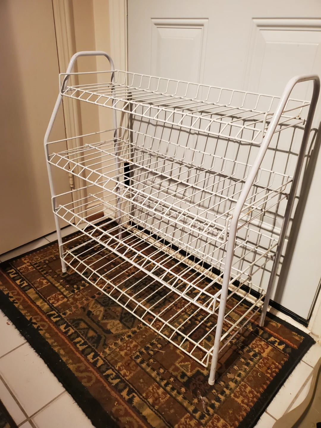 White 3-Tier Wire Shelf Rack