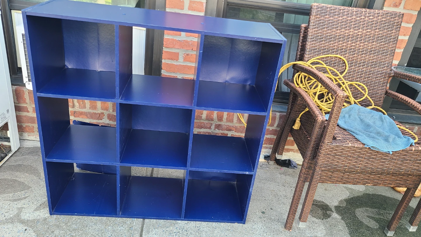Blue 9-Cube Storage Organizer Shelf Unit - photo 3
