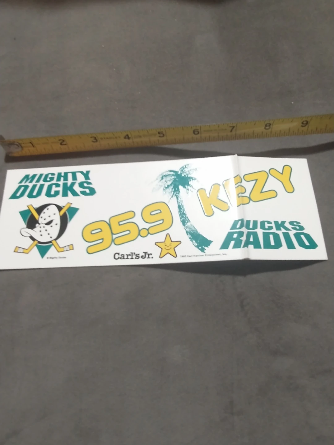 1995 NHL Mighty Ducks of Anaheim Bumper Sticker - photo 2