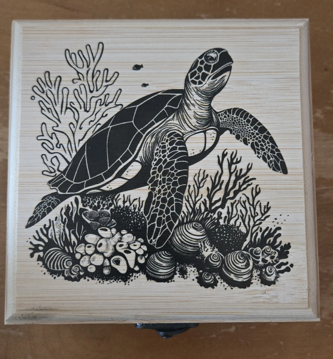 Sea Turtle Jewellery / Trinket Box - LIKE NEW