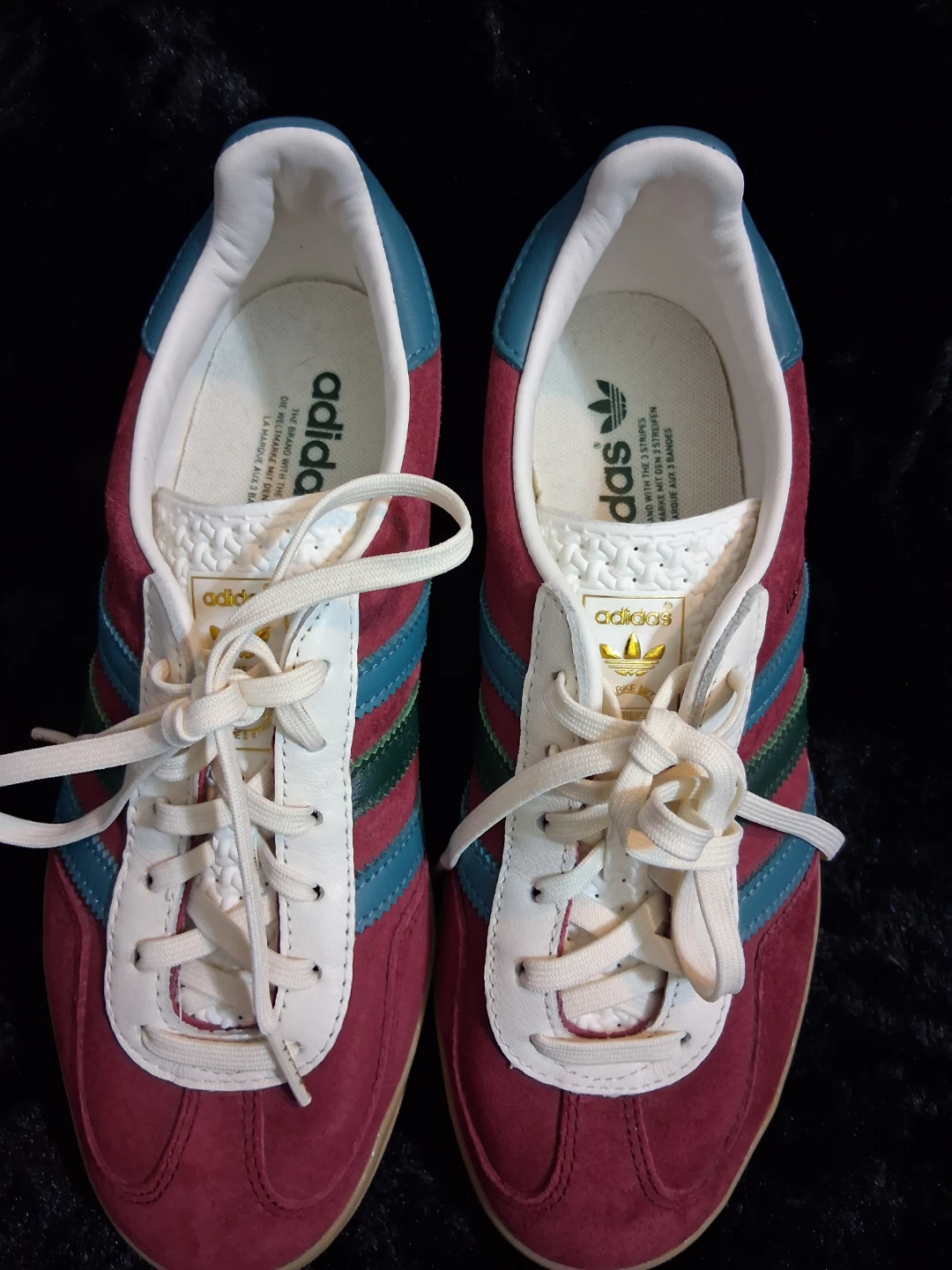 Adidas Gazelle Burgundy Teal Green Suede Sneakers - photo 4