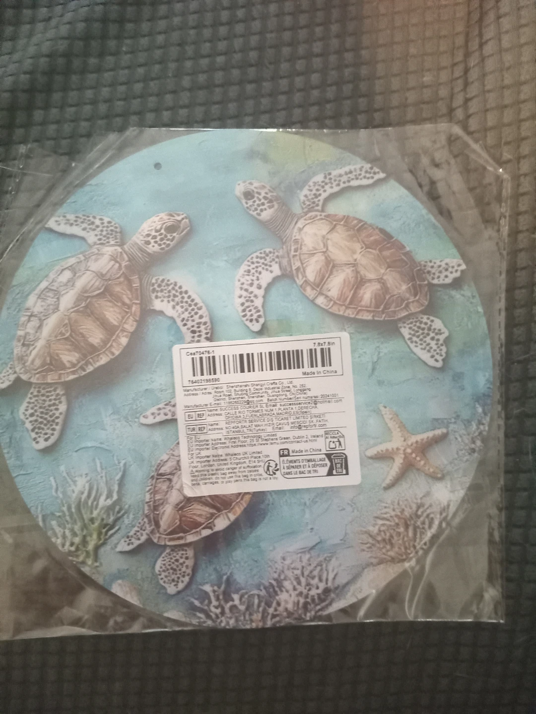 Turtle Decorative Round Wall Art