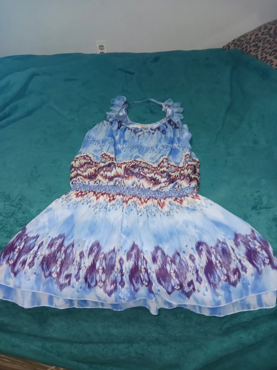 Guess Women's Blue Print Dress Size M - photo 2