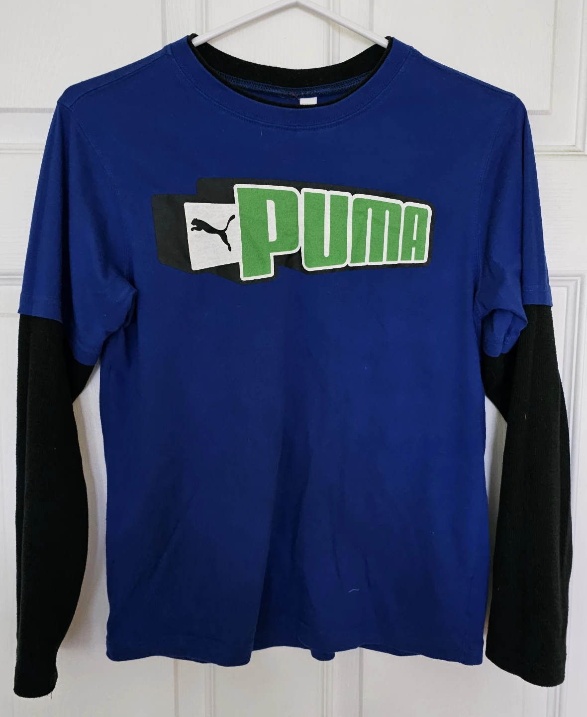 Puma Boys Long Sleeve Layered Graphic Shirt (Size 10-12Y)