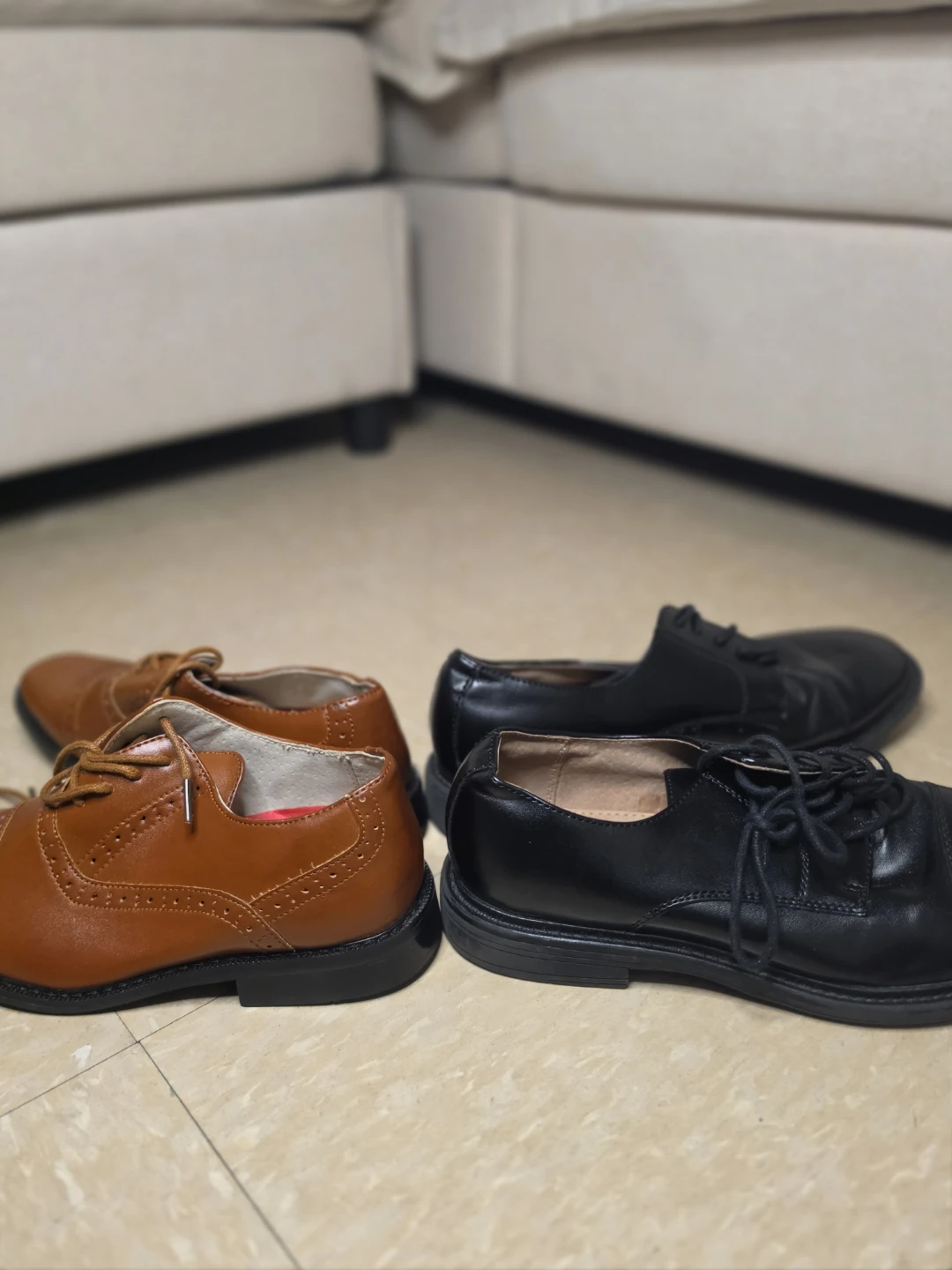Brown and Black Dress Shoes