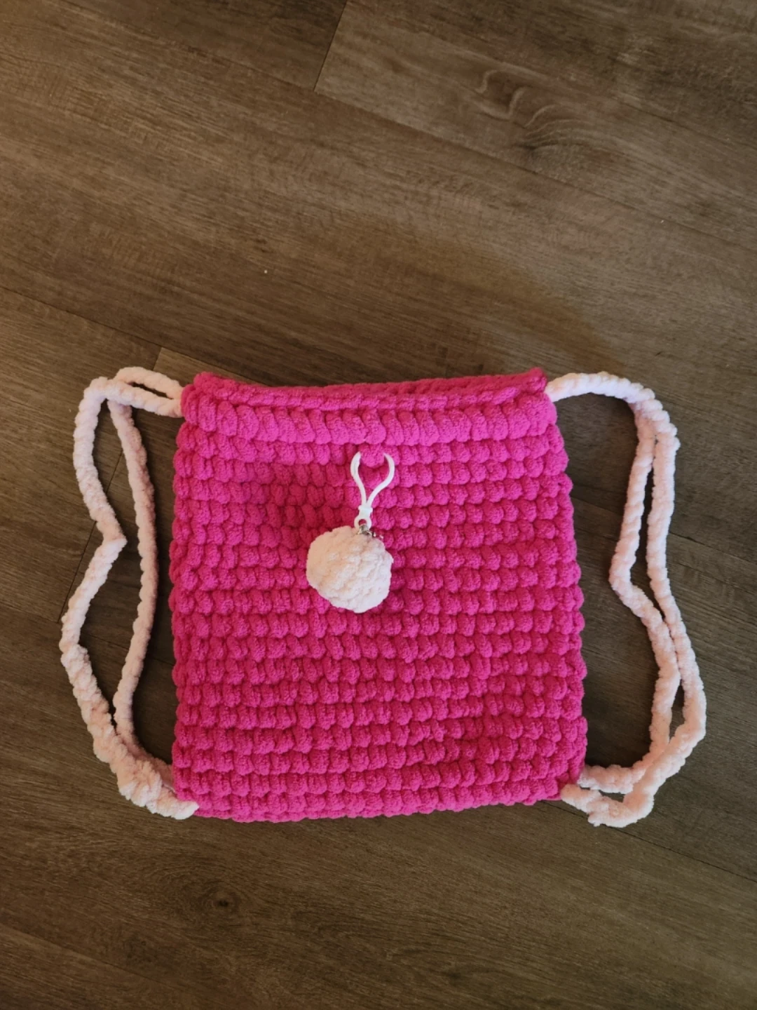 Crocheted Drawstring Backpack - photo 2