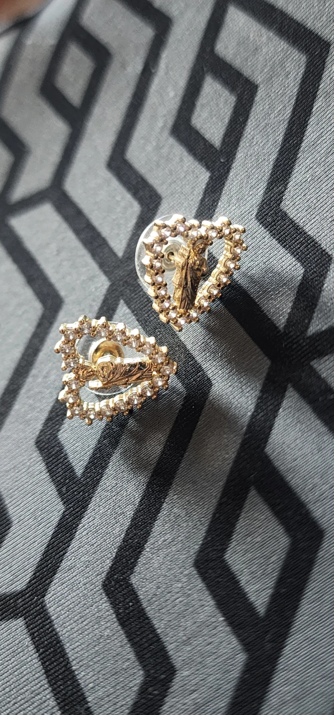 Heart Shaped St. Jude gold plated Earrings