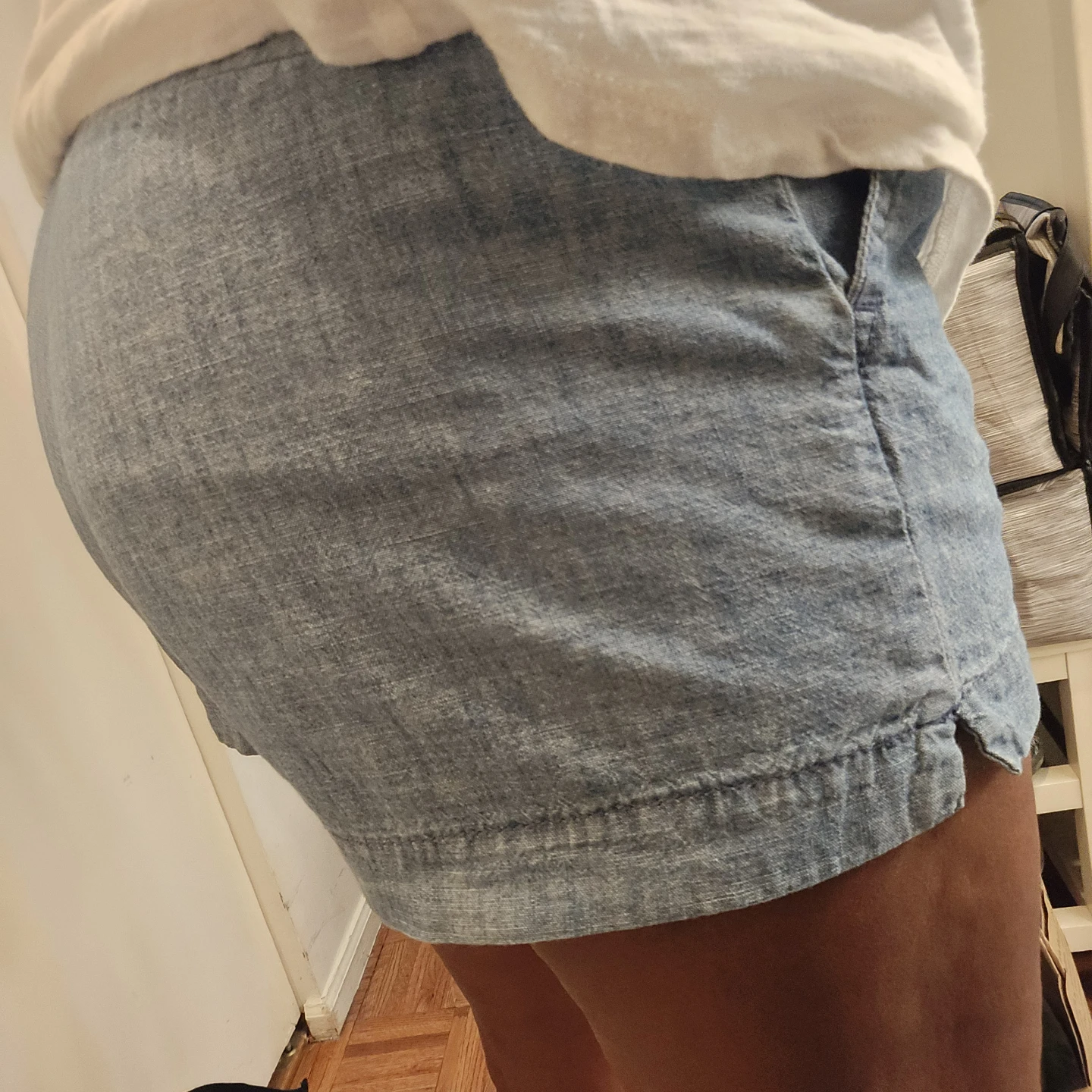 100% cotton GAP baby blue  Chambray Shorts Size 4 - photo 2