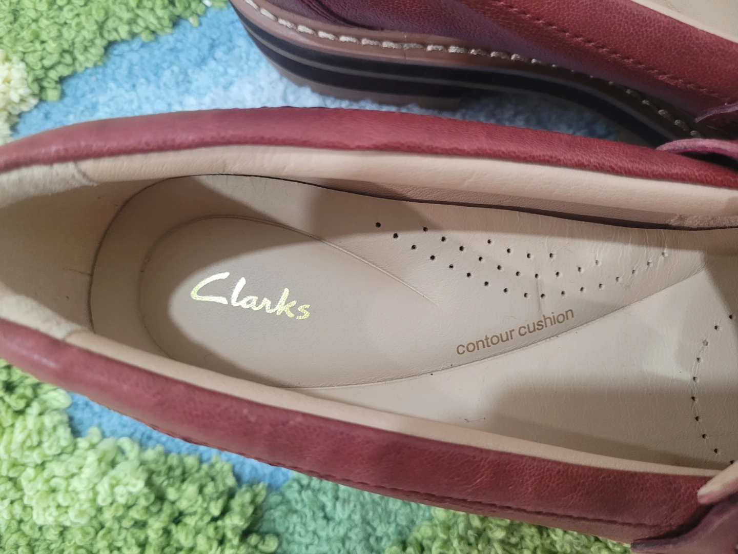 Clarks Orianna Bit Loafers - Burgundy Leather Size 8M - photo 2