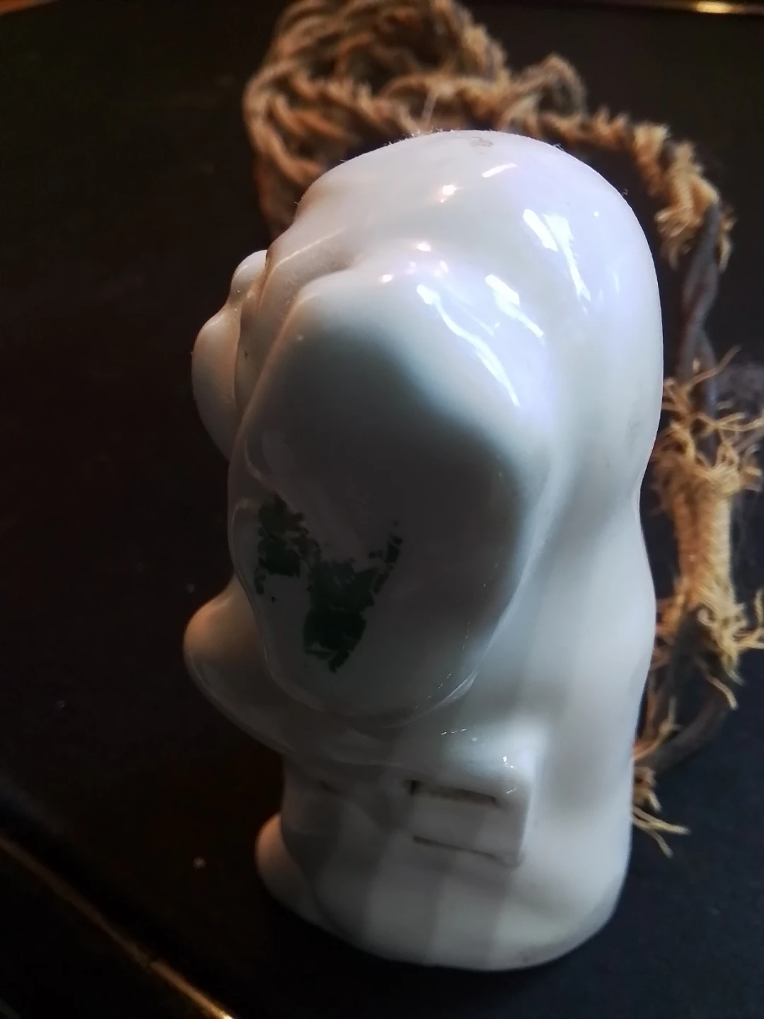 Antique 1920s Alec-Tri-Pup Porcelain Dog Electrical Outlet - photo 5