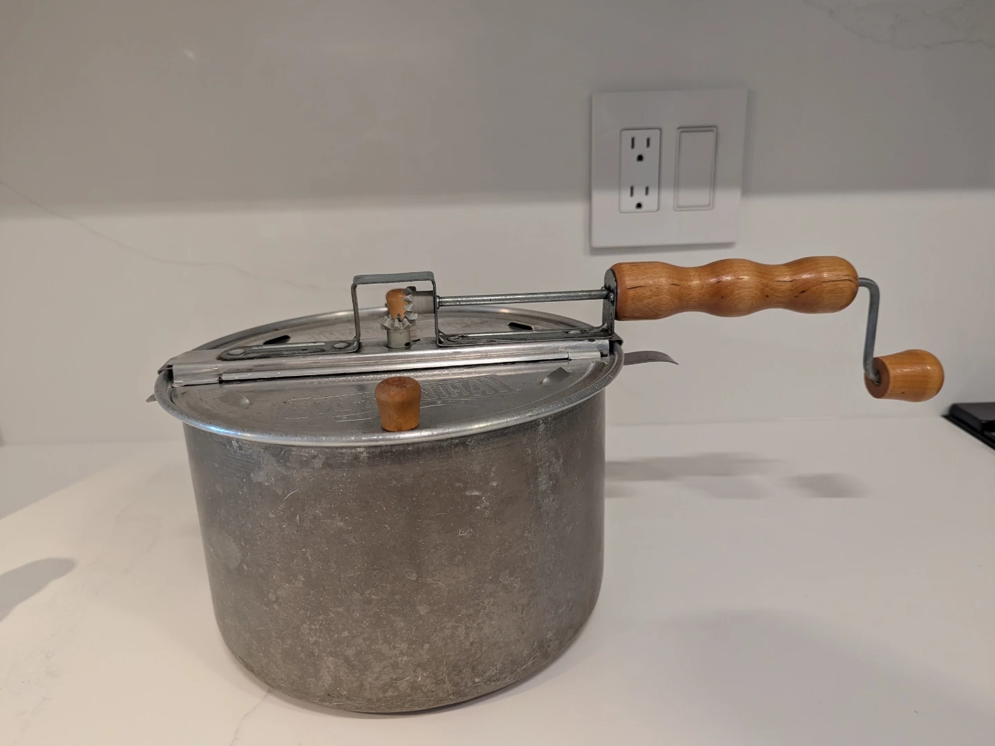 Whirley-Pop stovetop popcorn maker.