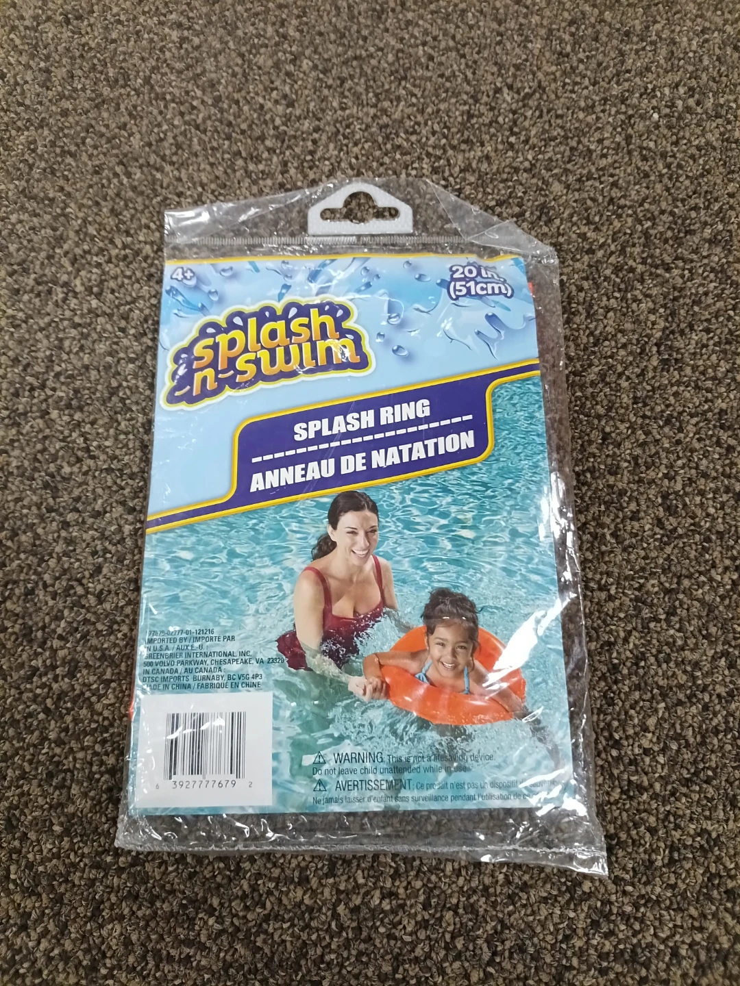 Splash-N-Swim Inflatable Swim Ring