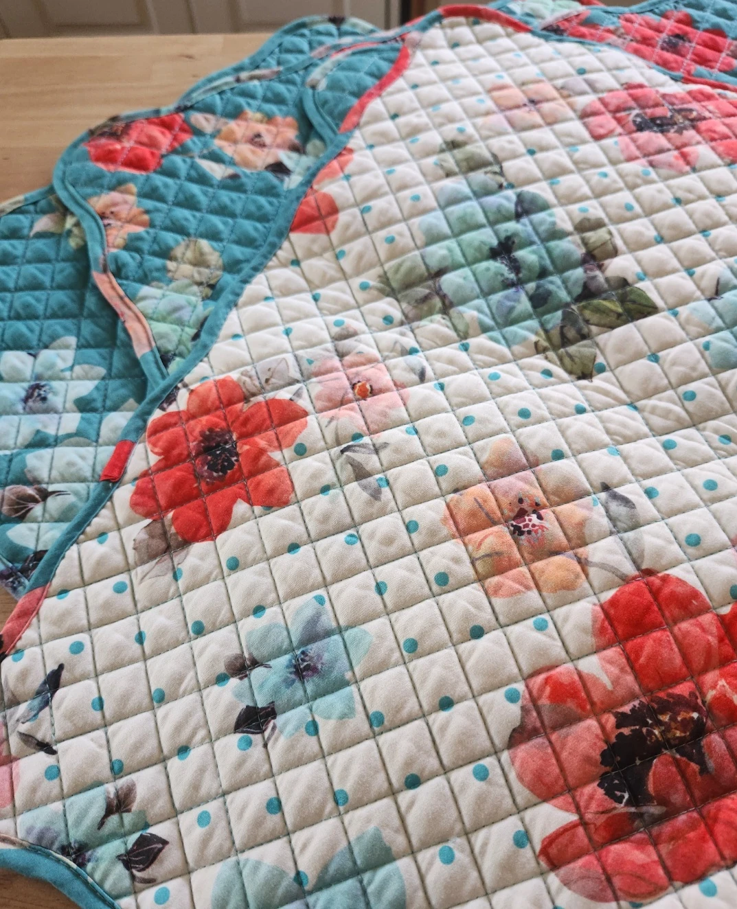 Quilted Placemats - Floral Design (Set of 4) - photo 4