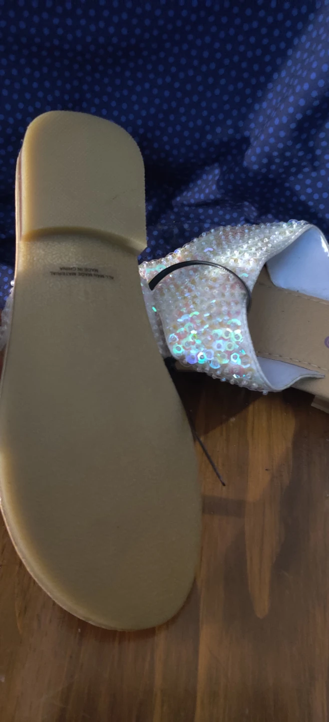 Top Moda Los Angeles Sequin Flip Flops - Size 6 - photo 5