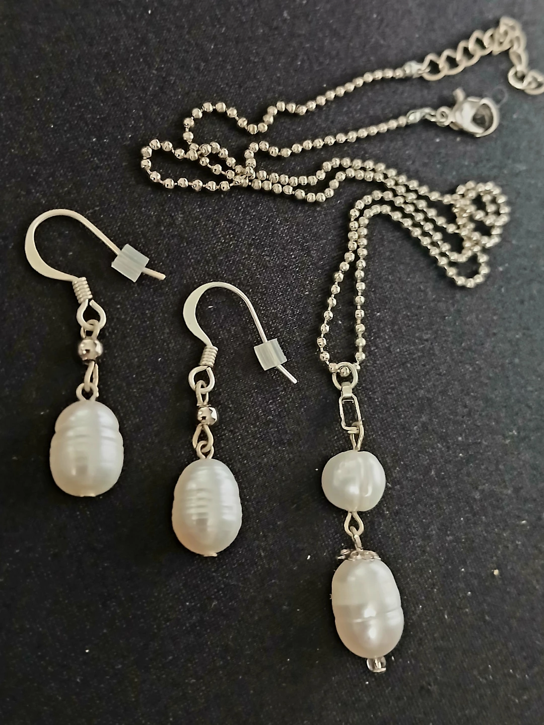 Pearl Necklace and Earring Set - photo 3