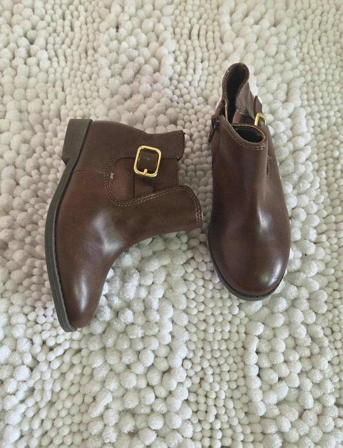 Brown Ankle Boots with Buckle