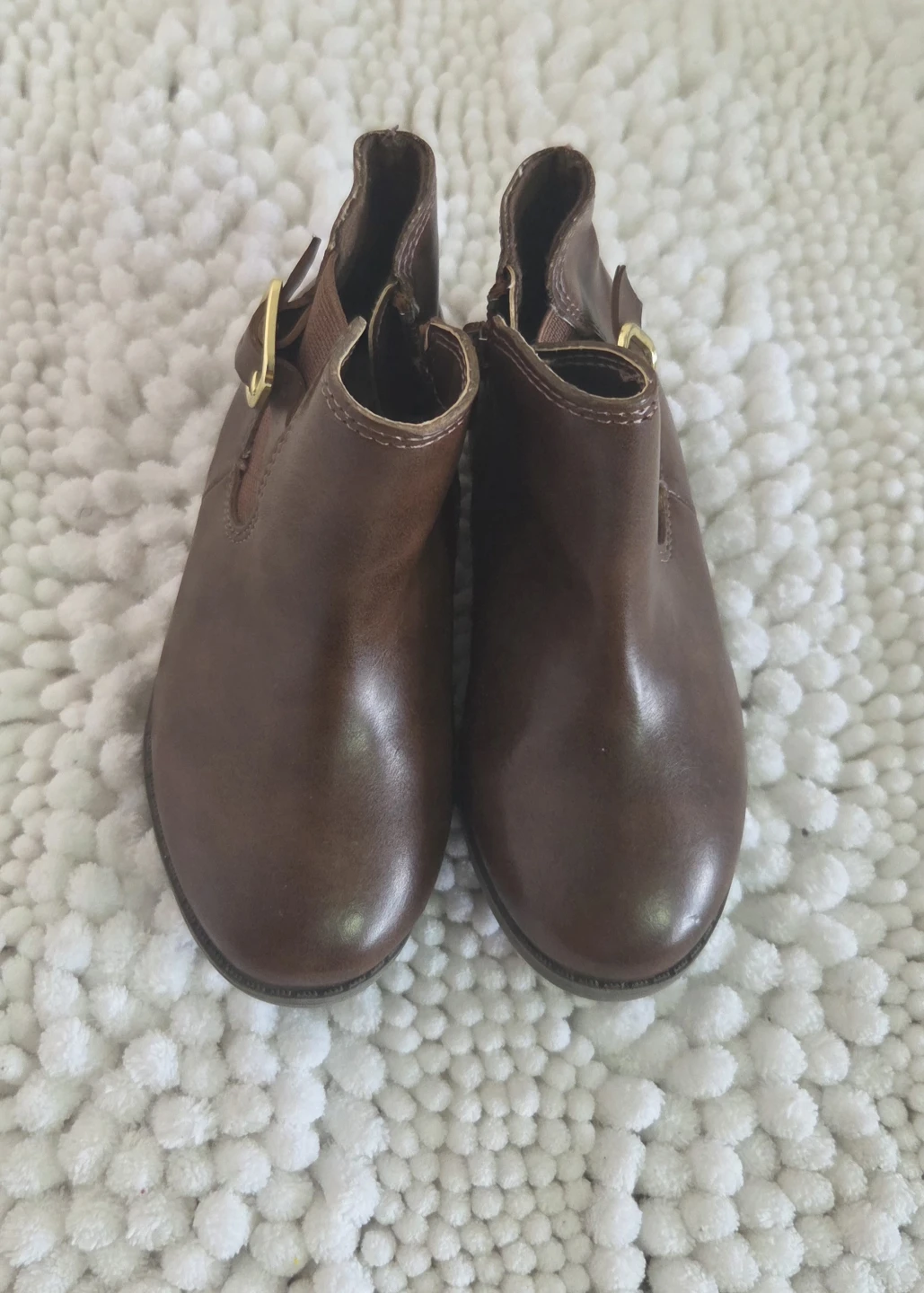 Brown Ankle Boots with Buckle - photo 2