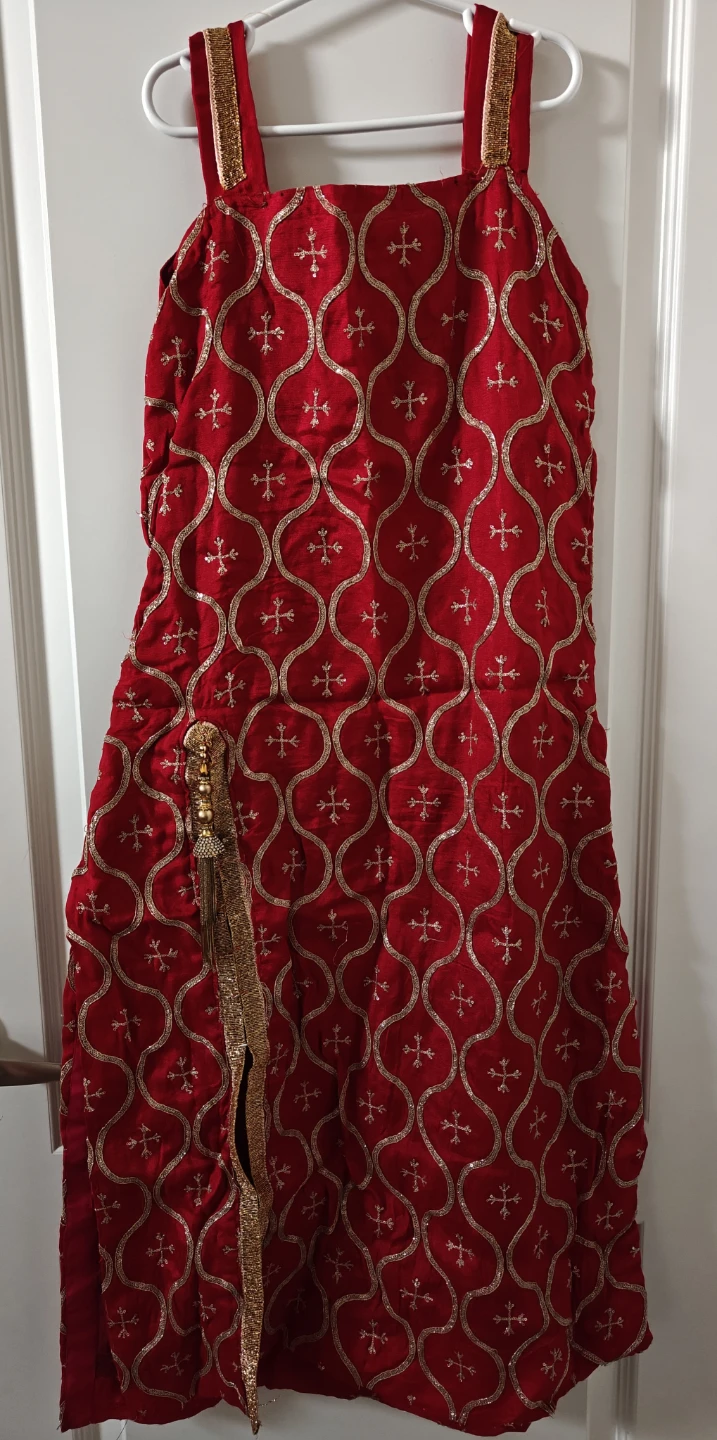 Red Embroidered Dress - photo 2