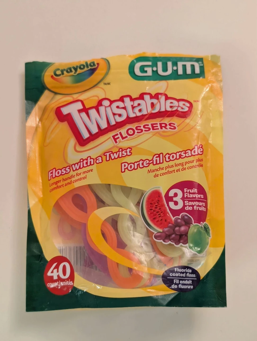 GUM Crayola Twistables Flossers 40 Count
