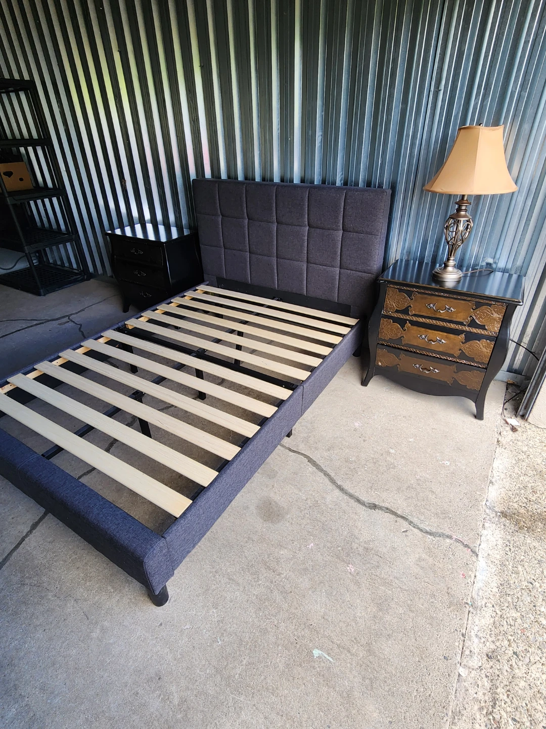 🇨🇦 Double bedframe  with nightstands - photo 5